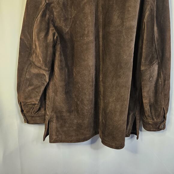 VTG Mens Metropolitan View Heavyweight Suede Jacket Car Coat 54 2XL Italy Made - Picture 7 of 9